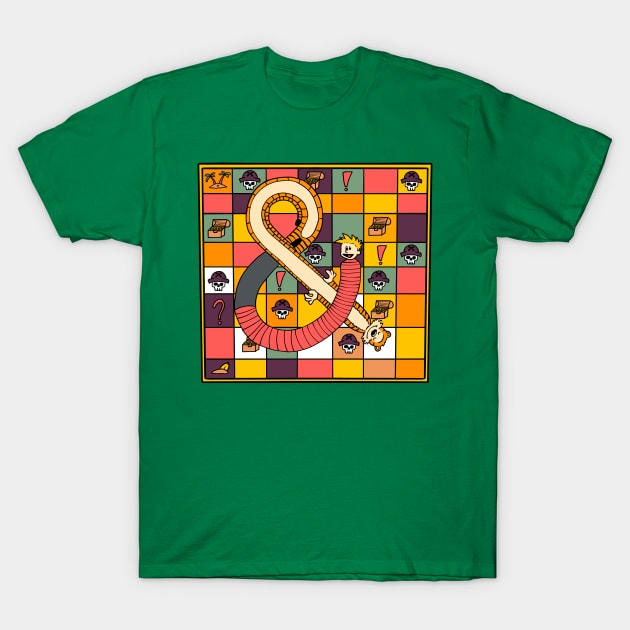 Snakes and Ladders Game T-Shirt by soggyfroggie